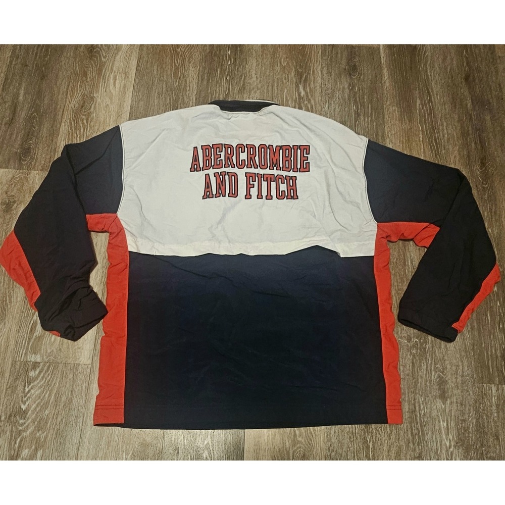 Abercrombie And Fitch Quarter Zip Jacket. Early 2000s.‎ Navy Blue  Mens Size L